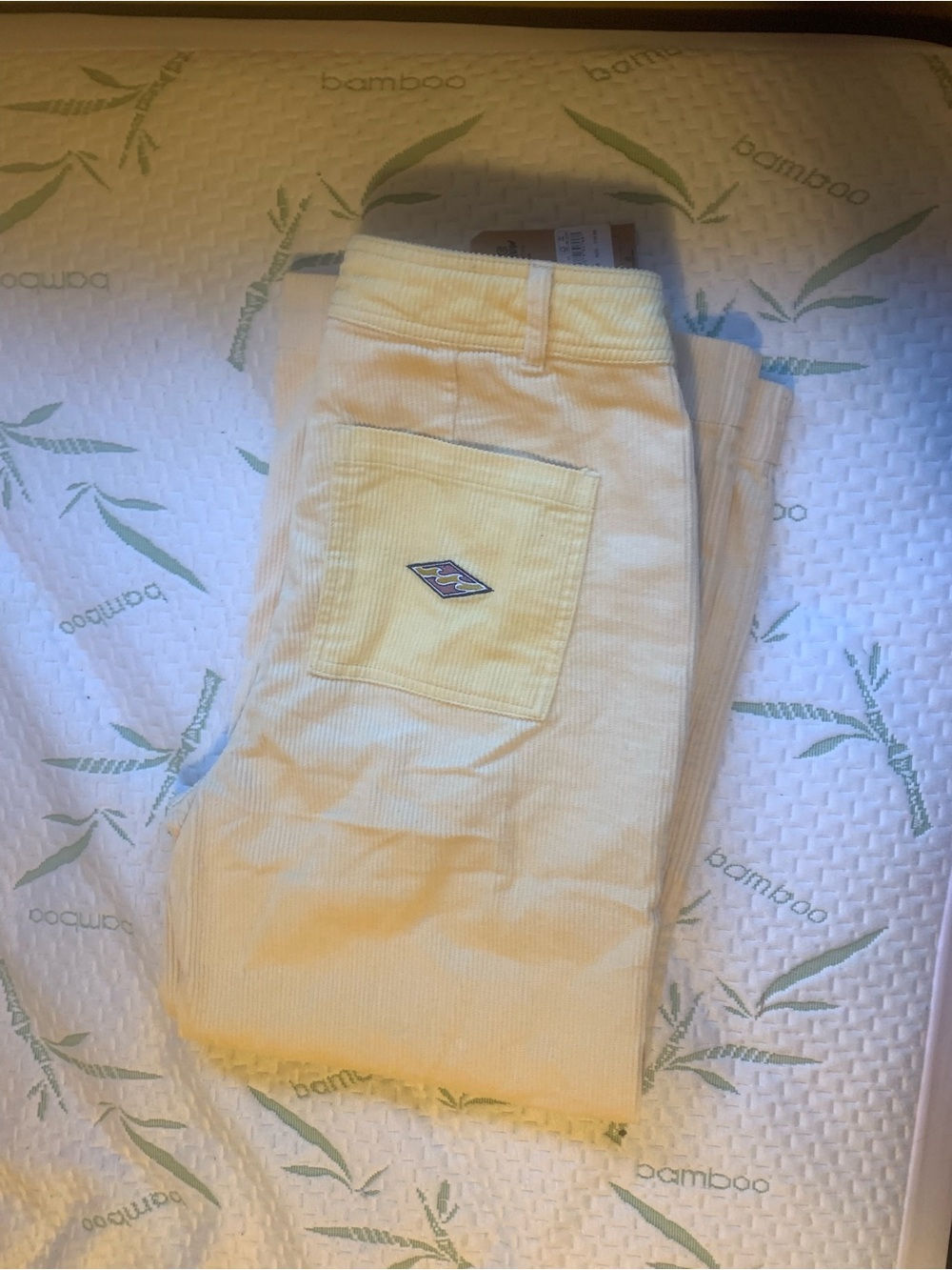Yellow Corduroy Jeans - Casual Straight Fit